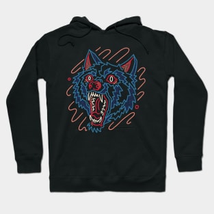 Line Drawn Wolf Hoodie